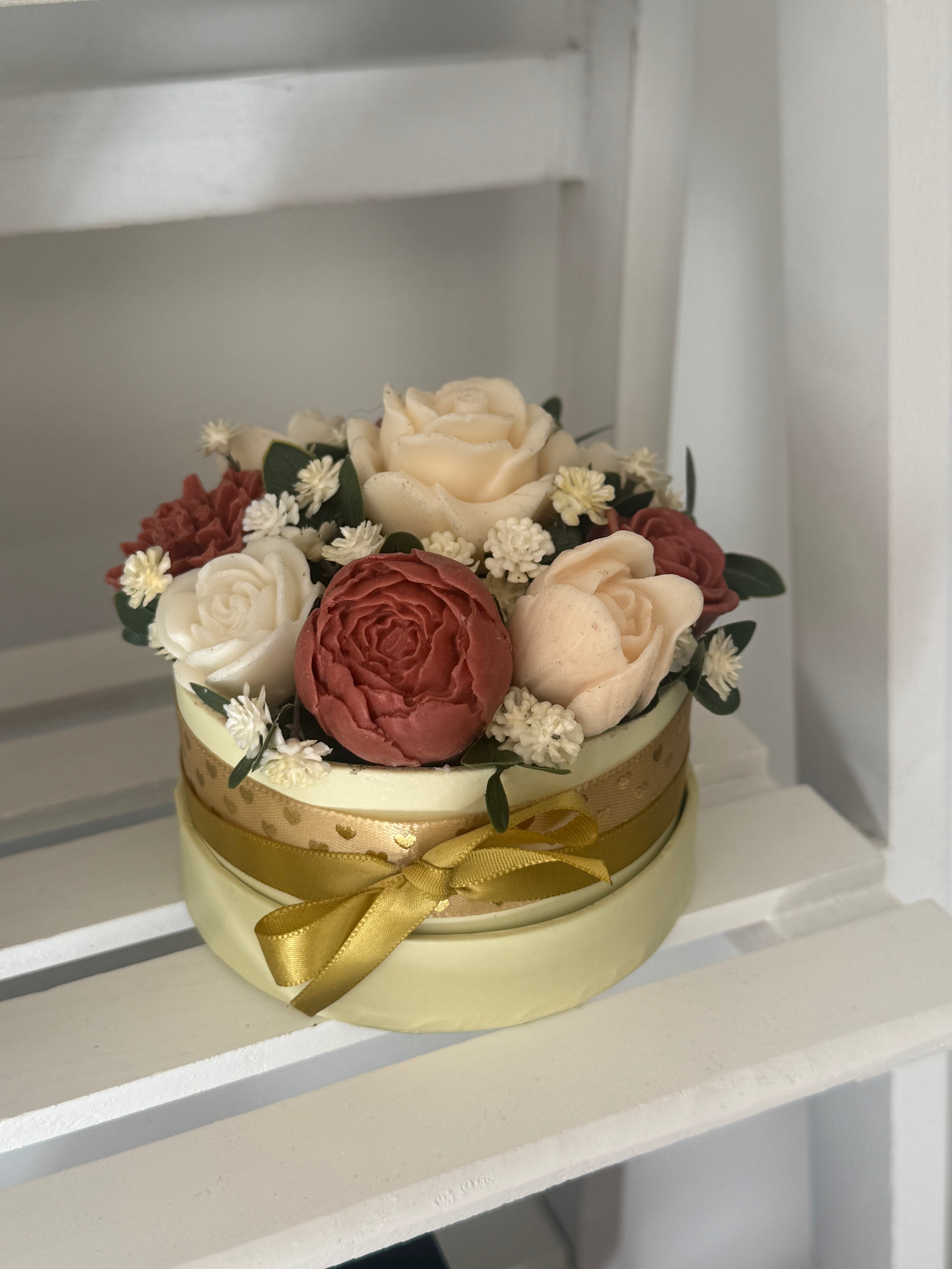 Mini Soap Flower Hat Box